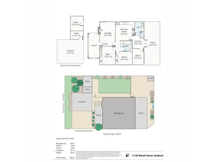 Floorplan of Homely house listing, 1/133 Birkett Street, Bedford WA 6052