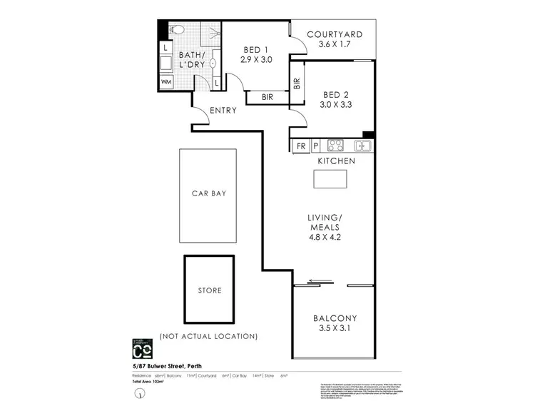 Floorplan of Homely apartment listing, 5/87 Bulwer Street, Perth WA 6000