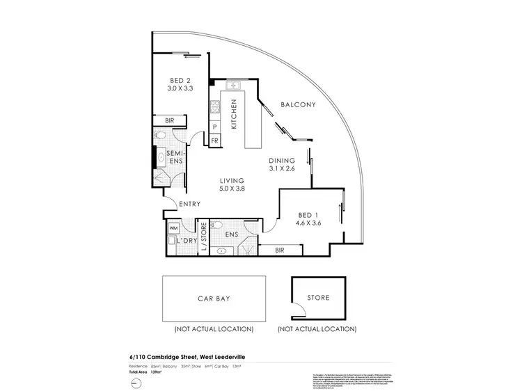 Floorplan of Homely apartment listing, 6/110 Cambridge Street, West Leederville WA 6007