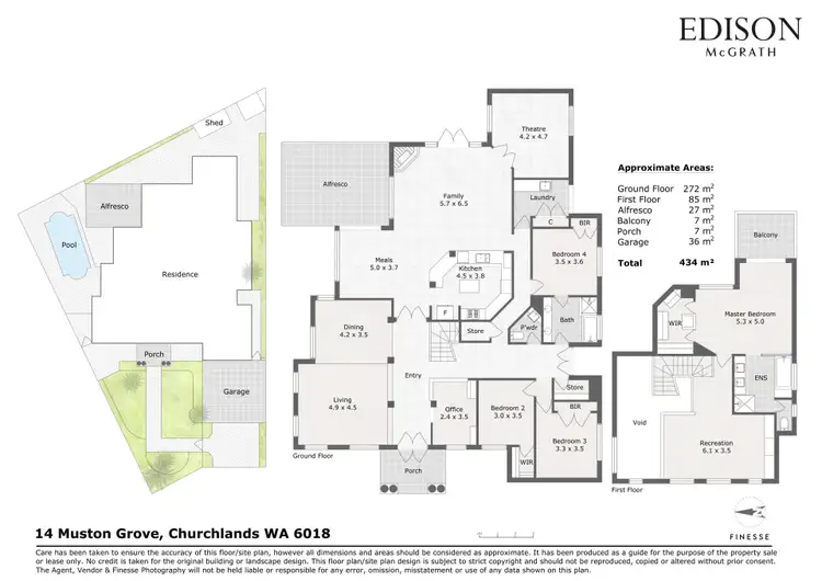 Floorplan of Homely house listing, 14 Muston Grove, Churchlands WA 6018