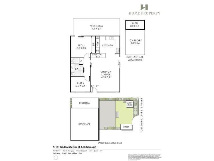 Floorplan of Homely villa listing, 9/151 Gildercliffe street, Scarborough WA 6019
