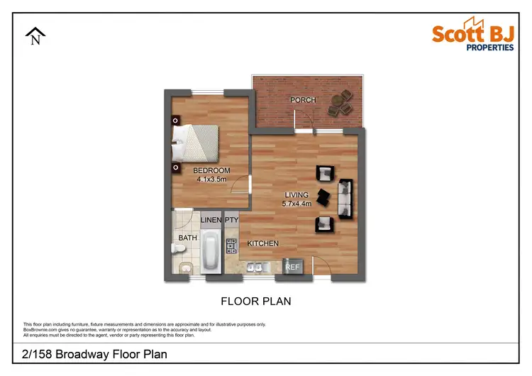 Floorplan of Homely apartment listing, 2/158 Broadway, Crawley WA 6009