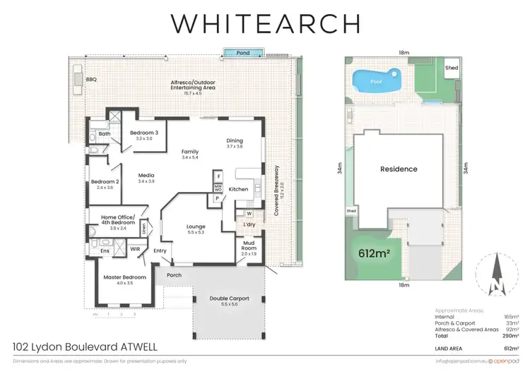 Floorplan of Homely house listing, 102 Lydon Boulevard, Atwell WA 6164