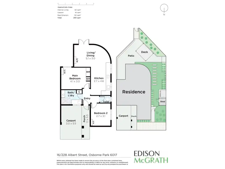 Floorplan of Homely villa listing, 16/228 Albert  Street, Osborne Park WA 6017