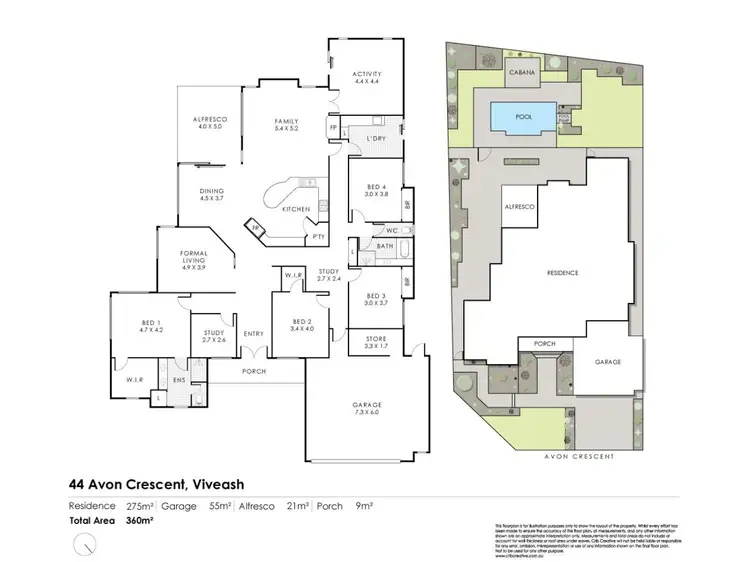 Floorplan of Homely house listing, 44 Avon Crescent, Viveash WA 6056