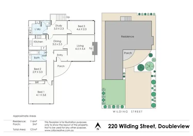 Floorplan of Homely house listing, 220 Wilding Street, Doubleview WA 6018