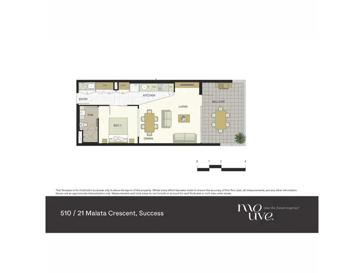 Floorplan of Homely apartment listing, 510/21 Malata Crescent, Success WA 6164