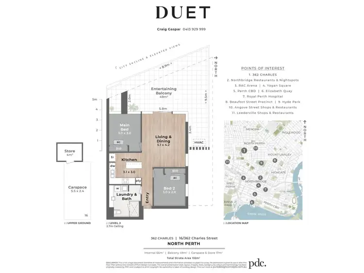 Floorplan of Homely apartment listing, 16/362 Charles Street, North Perth WA 6006