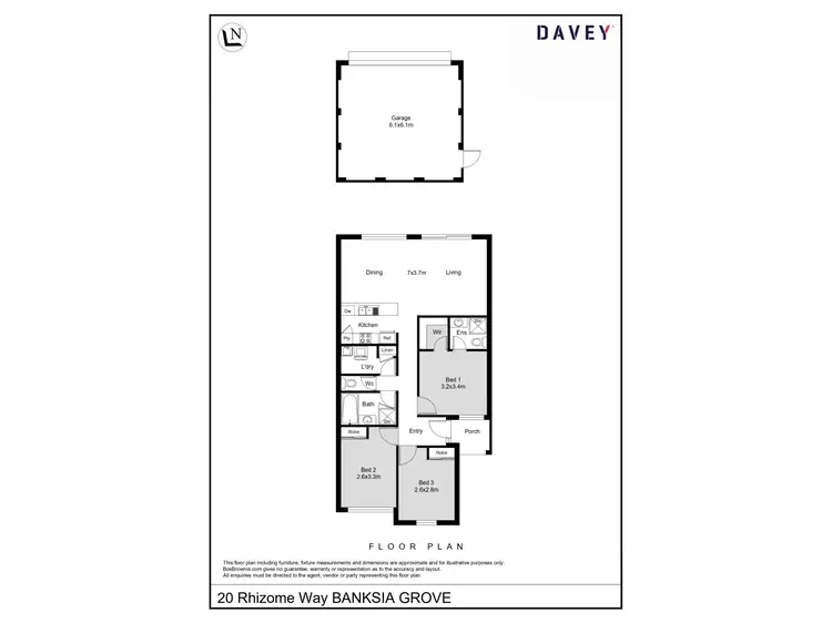 Floorplan of Homely house listing, 20 Rhizome Way, Banksia Grove WA 6031