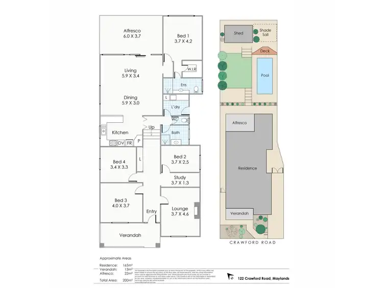 Floorplan of Homely house listing, 122 Crawford Road, Maylands WA 6051