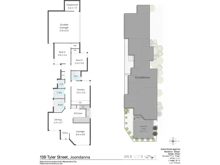 Floorplan of Homely house listing, 13B Tyler Street, Joondanna WA 6060
