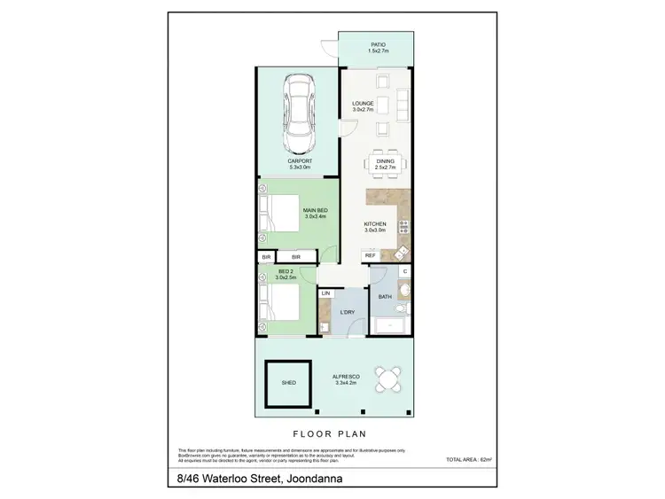 Floorplan of Homely villa listing, 8/46 Waterloo Street, Joondanna WA 6060