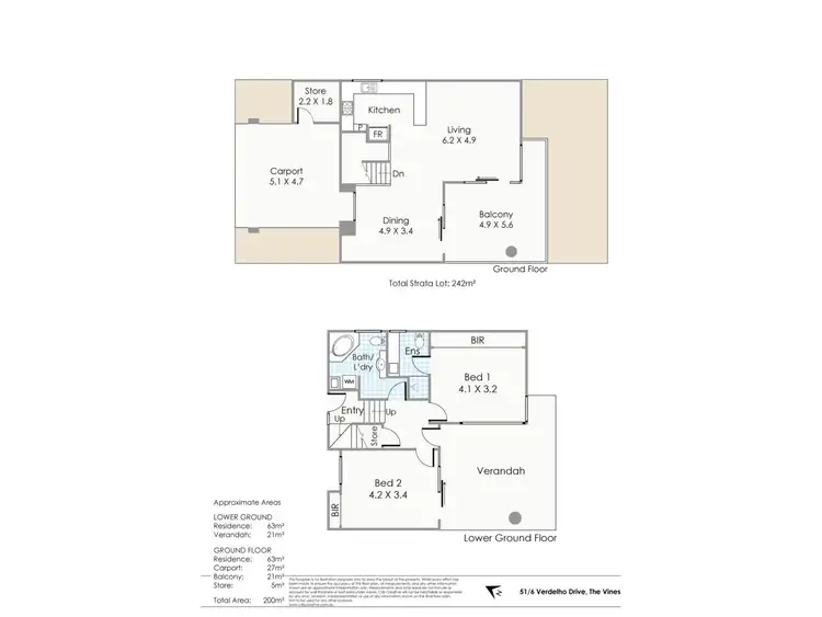 Floorplan of Homely apartment listing, 51/6 Verdelho Drive, The Vines WA 6069