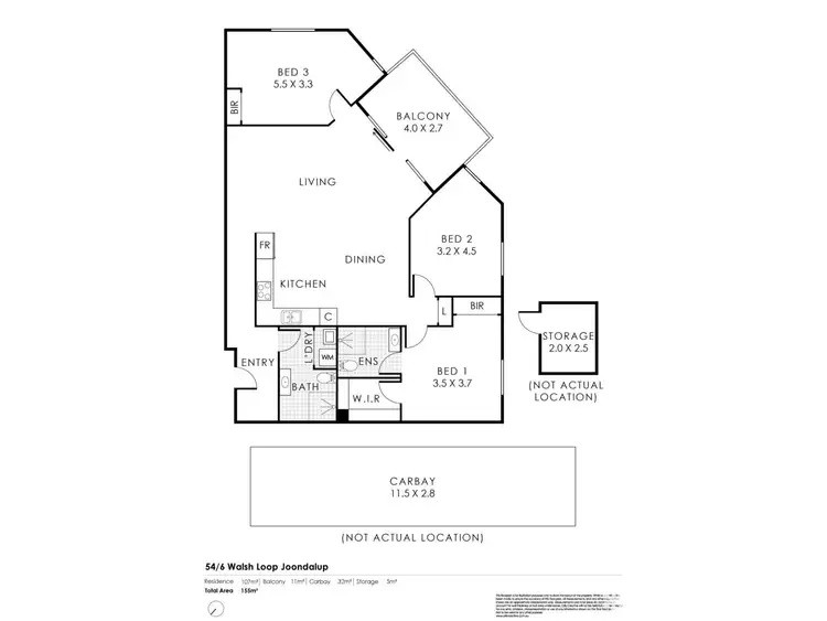 Floorplan of Homely unit listing, 54/6 Walsh Loop, Joondalup WA 6027