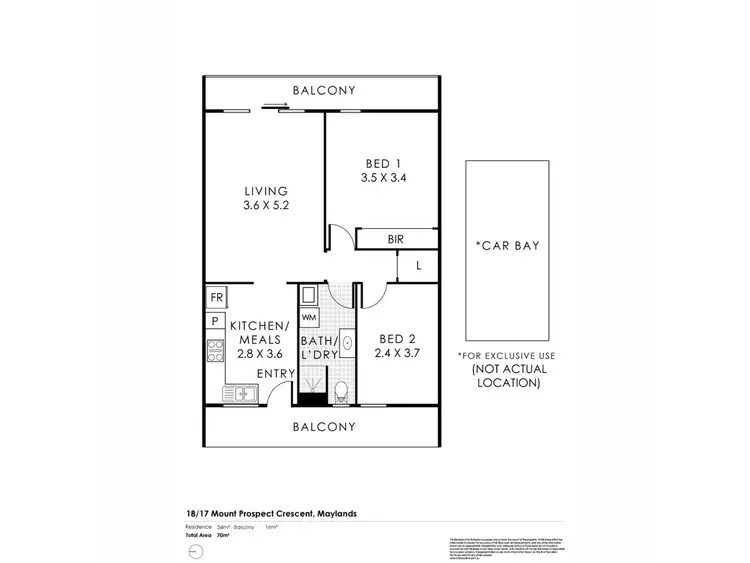 Floorplan of Homely apartment listing, 18/17 Mount Prospect Crescent, Maylands WA 6051