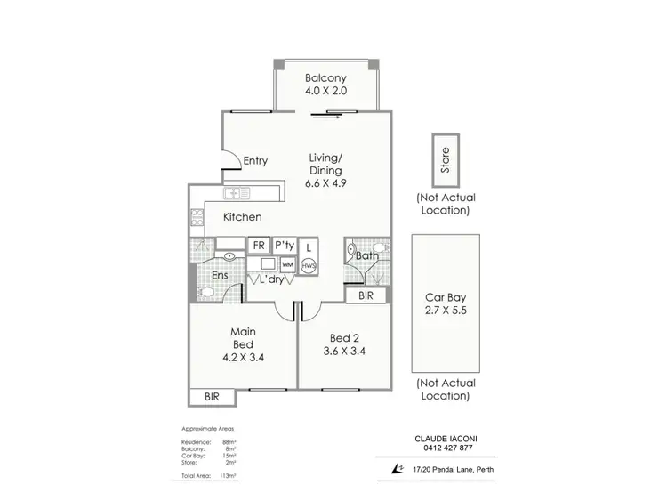 Floorplan of Homely apartment listing, 17/20 Pendal  Lane, Perth WA 6000