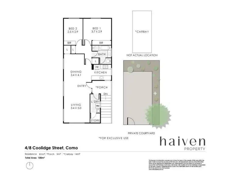 Floorplan of Homely unit listing, 4/8 Coolidge Street, Como WA 6152