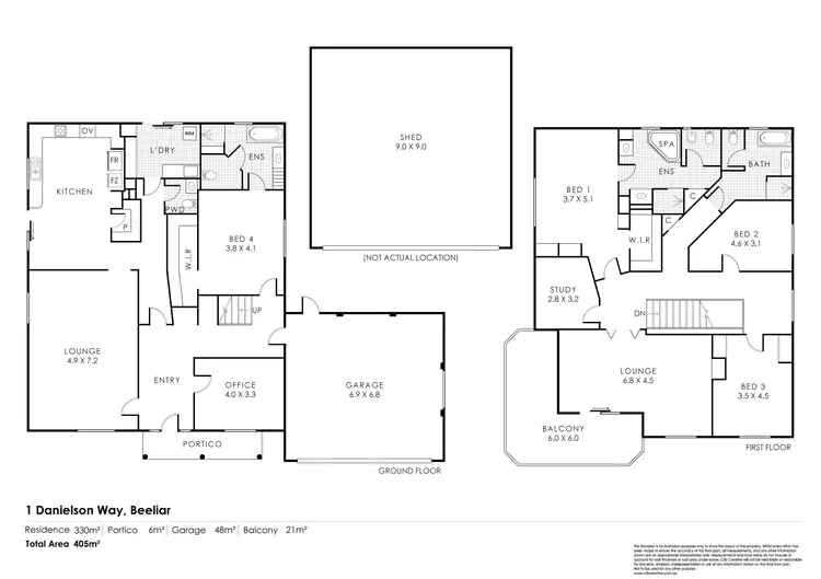 Floorplan of Homely house listing, 1 Danielson Way, Beeliar WA 6164
