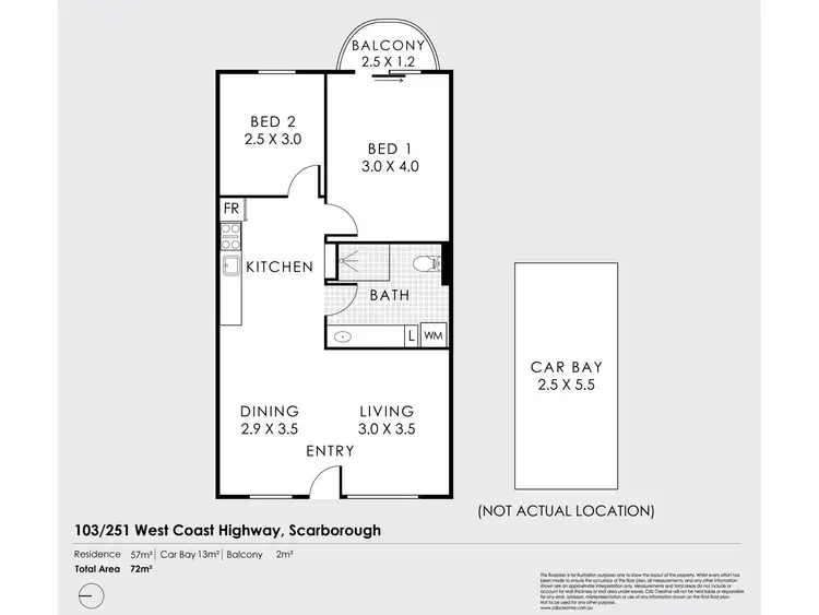 Floorplan of Homely apartment listing, 24/251 West Coast Highway, Scarborough WA 6019
