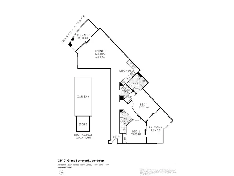 Floorplan of Homely apartment listing, 25/101 Grand Boulevard, Joondalup WA 6027