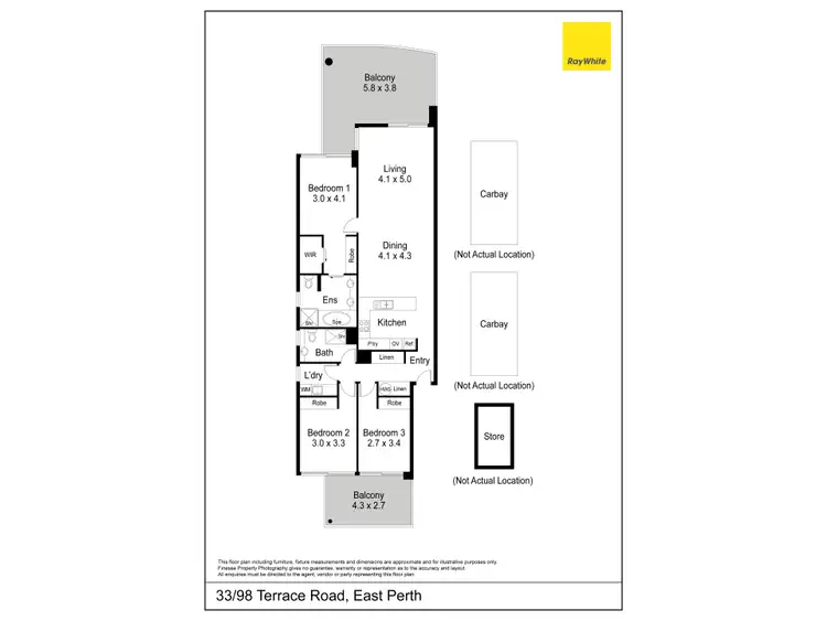 Floorplan of Homely apartment listing, 33/98 Terrace Road, East Perth WA 6004