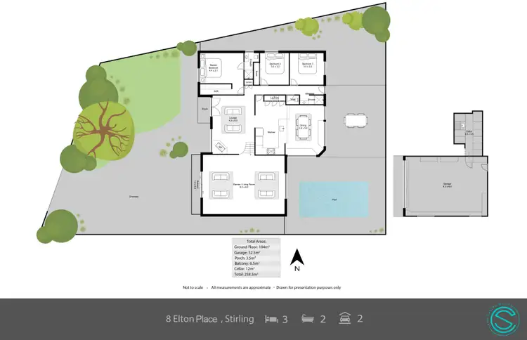 Floorplan of Homely house listing, 8 Elton Place, Stirling WA 6021