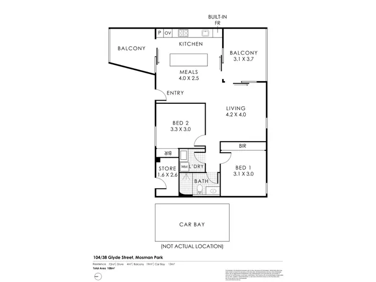 Floorplan of Homely apartment listing, 104/38 Glyde Street, Mosman Park WA 6012