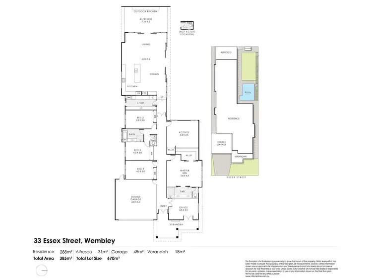 Floorplan of Homely house listing, 33 Essex Street, Wembley WA 6014