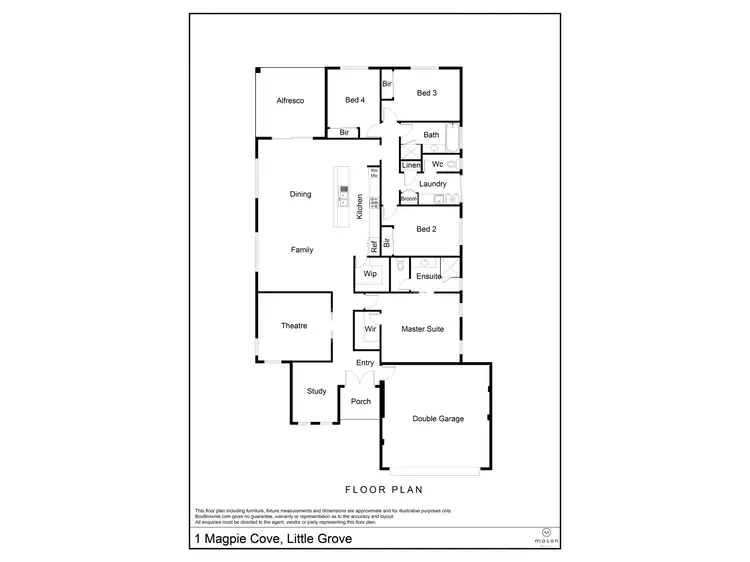 Floorplan of Homely house listing, 1 Magpie Cove, Little Grove WA 6330