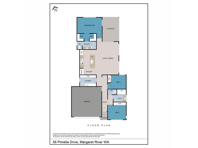 Floorplan of Homely house listing, 58 Pimelia Drive, Margaret River WA 6285