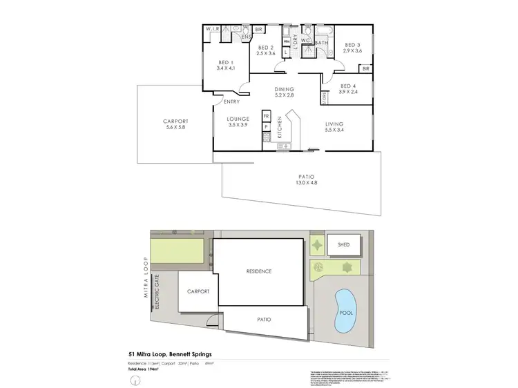 Floorplan of Homely house listing, 51 Mitra Loop, Bennett Springs WA 6063