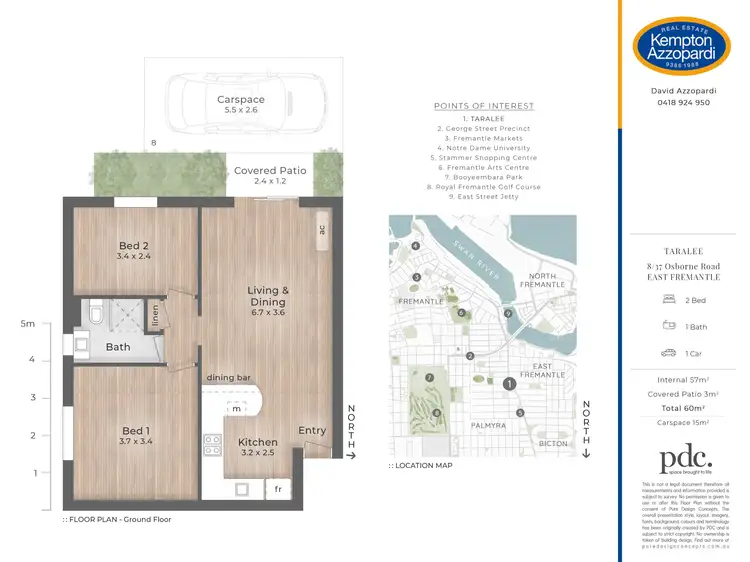 Floorplan of Homely unit listing, 8/37 Osborne Road, East Fremantle WA 6158