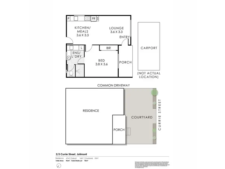 Floorplan of Homely unit listing, 2/3 Currie Street, Jolimont WA 6014