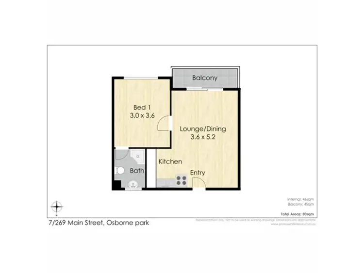 Floorplan of Homely apartment listing, 7/269 Main Street, Osborne Park WA 6017