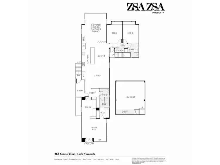 Floorplan of Homely apartment listing, 38A Pearse Street, North Fremantle WA 6159