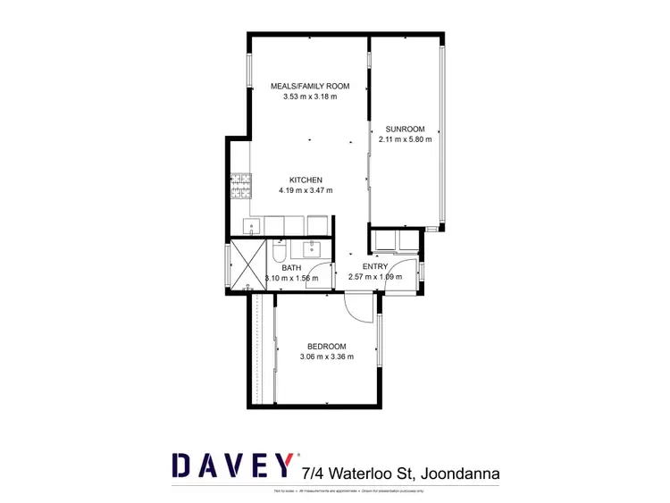 Floorplan of Homely unit listing, 7/4 Waterloo Street, Joondanna WA 6060
