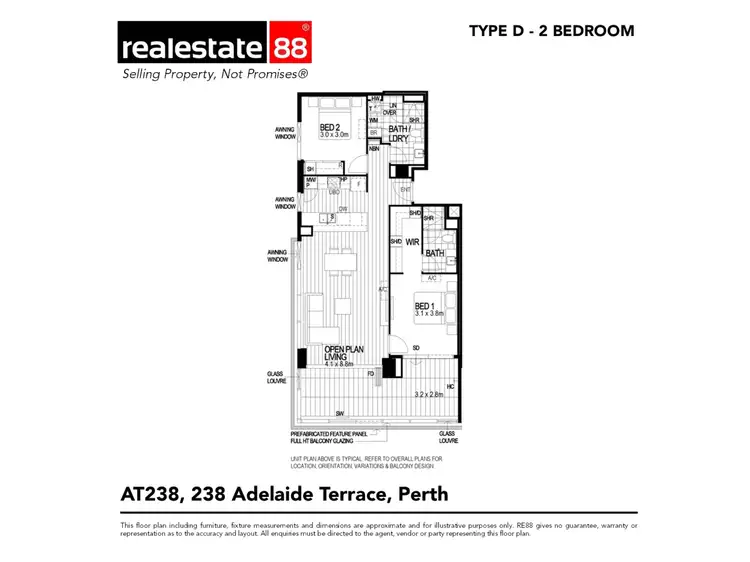 Floorplan of Homely apartment listing, 2004/238 Adelaide Terrace, Perth WA 6000