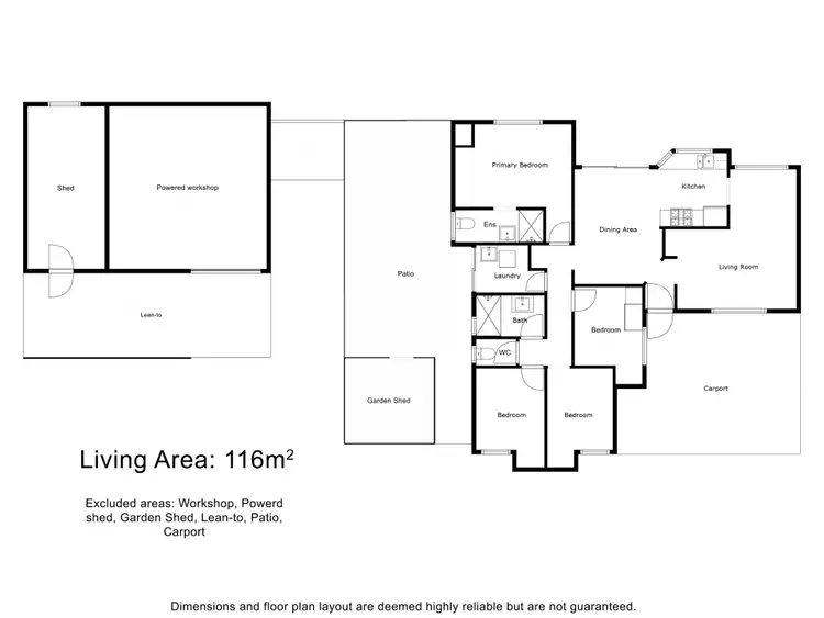 Floorplan of Homely house listing, 5 Radford Place, Bellevue WA 6056