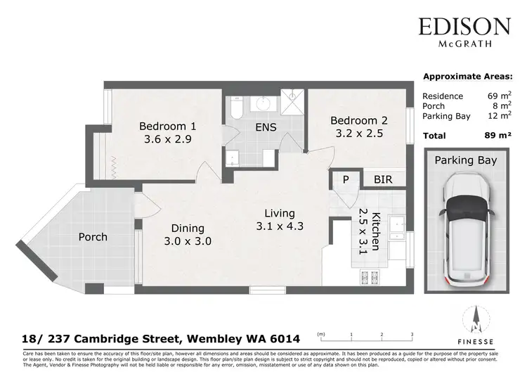 Floorplan of Homely apartment listing, 18/237 Cambridge Street, Wembley WA 6014