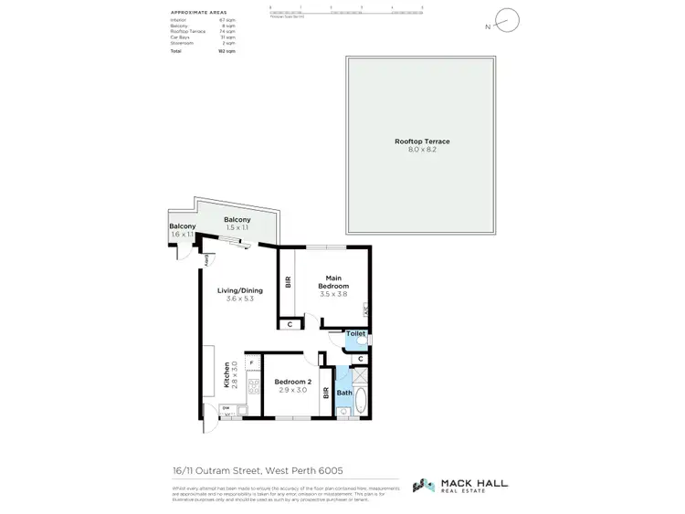 Floorplan of Homely apartment listing, 16/11 Outram Street, West Perth WA 6005