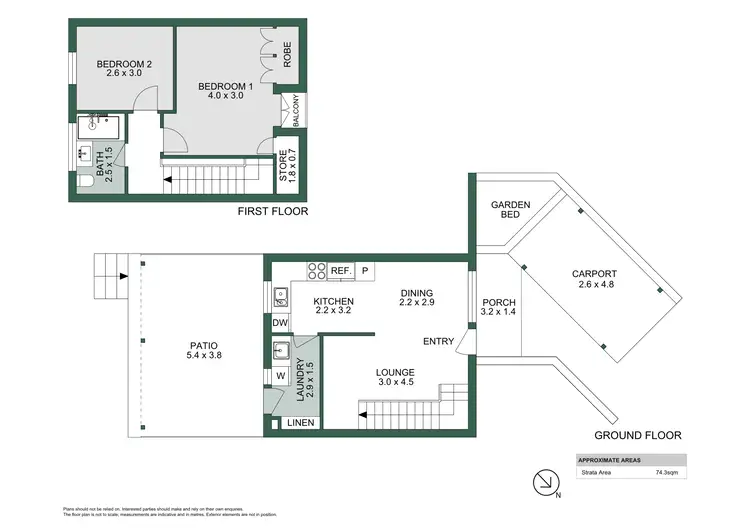 Floorplan of Homely townhouse listing, 13/58 Clotilde Street, Mount Lawley WA 6050