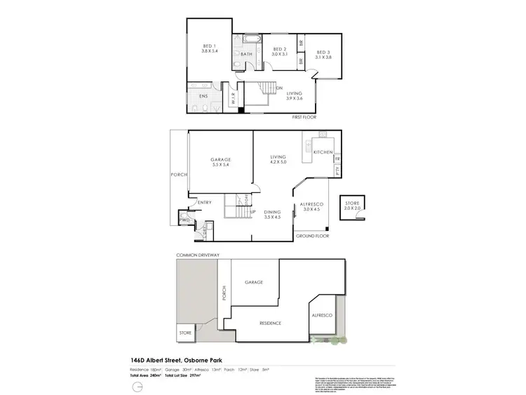 Floorplan of Homely townhouse listing, 146D Albert Street, Osborne Park WA 6017