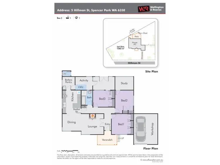 Floorplan of Homely house listing, 5 Hillman Street, Spencer Park WA 6330