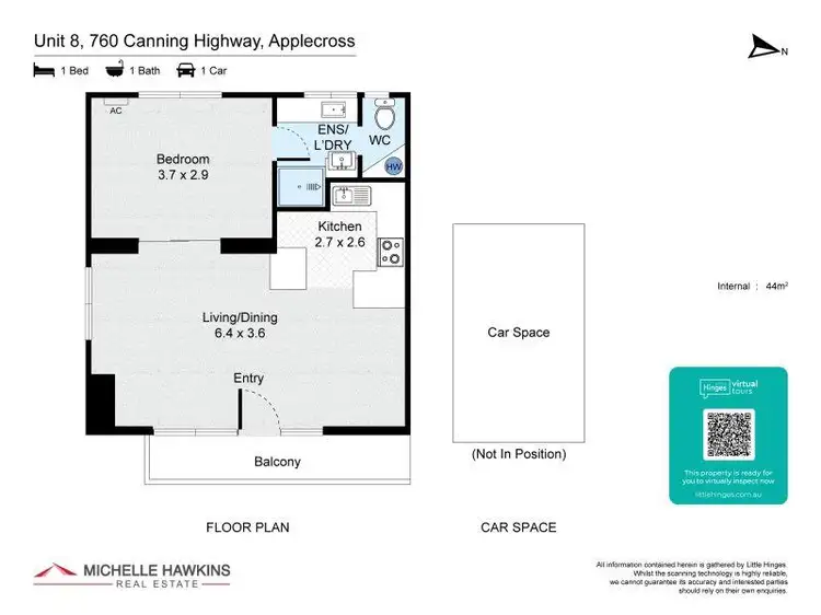 Floorplan of Homely apartment listing, 8/760 Canning Highway, Applecross WA 6153