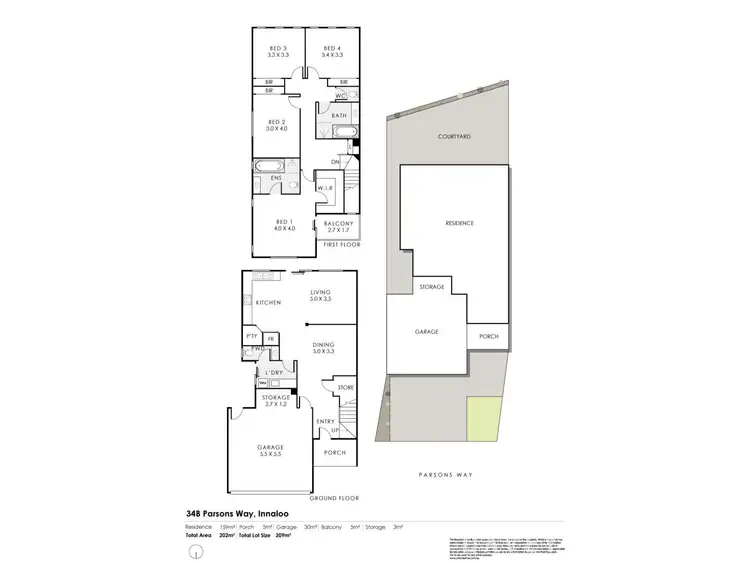 Floorplan of Homely villa listing, 34B Parsons Way, Innaloo WA 6018