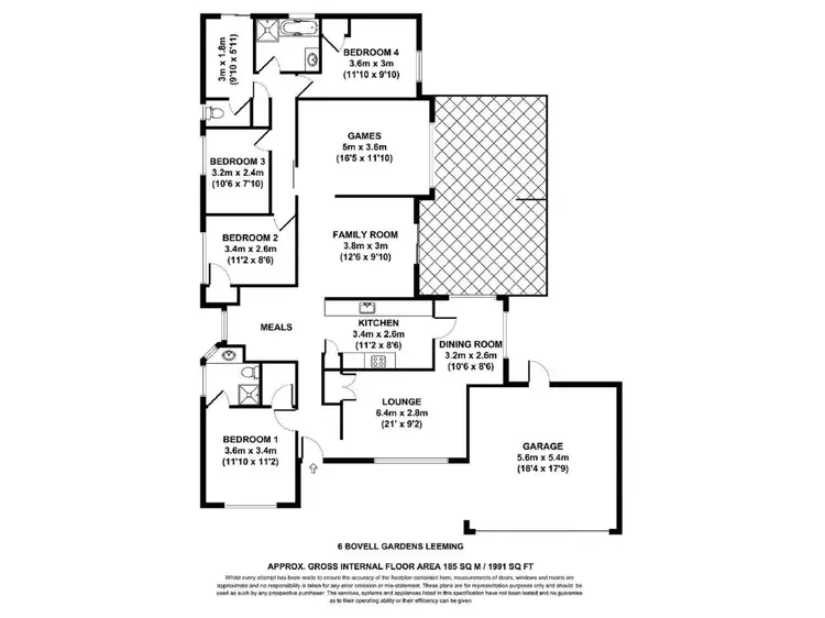Floorplan of Homely house listing, 6 Bovell Gardens, Leeming WA 6149