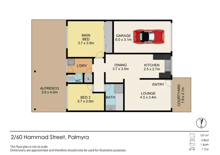 Floorplan of Homely villa listing, 2/60 Hammad Street, Palmyra WA 6157