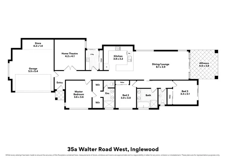 Floorplan of Homely house listing, 35A Walter Road West, Inglewood WA 6052