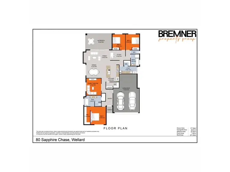Floorplan of Homely house listing, 80 Sapphire Chase, Wellard WA 6170