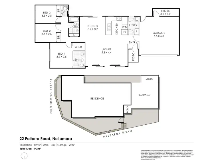 Floorplan of Homely villa listing, 22 Paltarra Road, Nollamara WA 6061